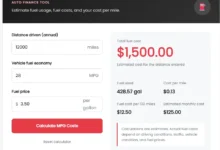 MPG Calculator fornt page