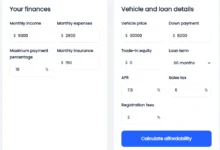 car affordability calculator front page